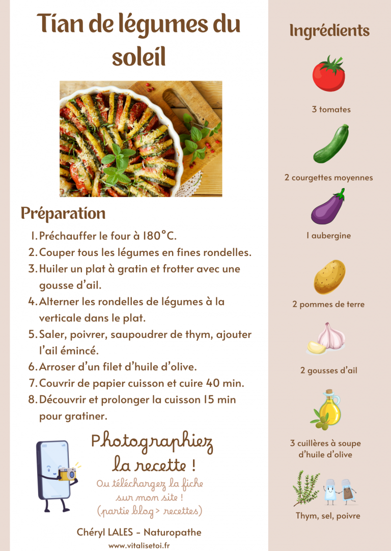 Fiches recettes à télécharger